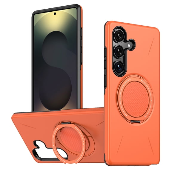 Allytechgroup Galaxy S26  Plus Case, [Compatible with Magsafe] Ring Holder Kickstand Shockproof Drop Proof Anti-Scratch Slim Fit Shell Phone Case for Samsung Galaxy S26  6.7", Orange