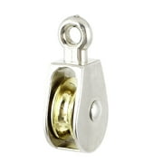 Unique Bargains 20mm Diameter Stainless Steel Single Sheave Fixed Eye Rope Pulley