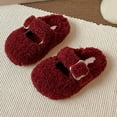 thumbnail image 5 of HUANBAI Cozy Lined Slippers For Girls Warm Indoor Outdoor Soft Sole Winter Booties With Comfortable Kids Slide On Shoes For Toddler And Little 5.5-6 Years, 5 of 6