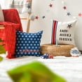 thumbnail image 3 of Sm:)e Star Faith Blue 4th of July Throw Pillow Cover 18x18 Inch Set of 4, Polyester Patriotic Outdoor Pillow Case for Sofa Couch, 3 of 6