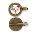 thumbnail image 1 of Coeur Chameau Lire Drapeau National Coco Arbre Coiffure Broche Broche Cheveux Clip Barrette, 1 of 3