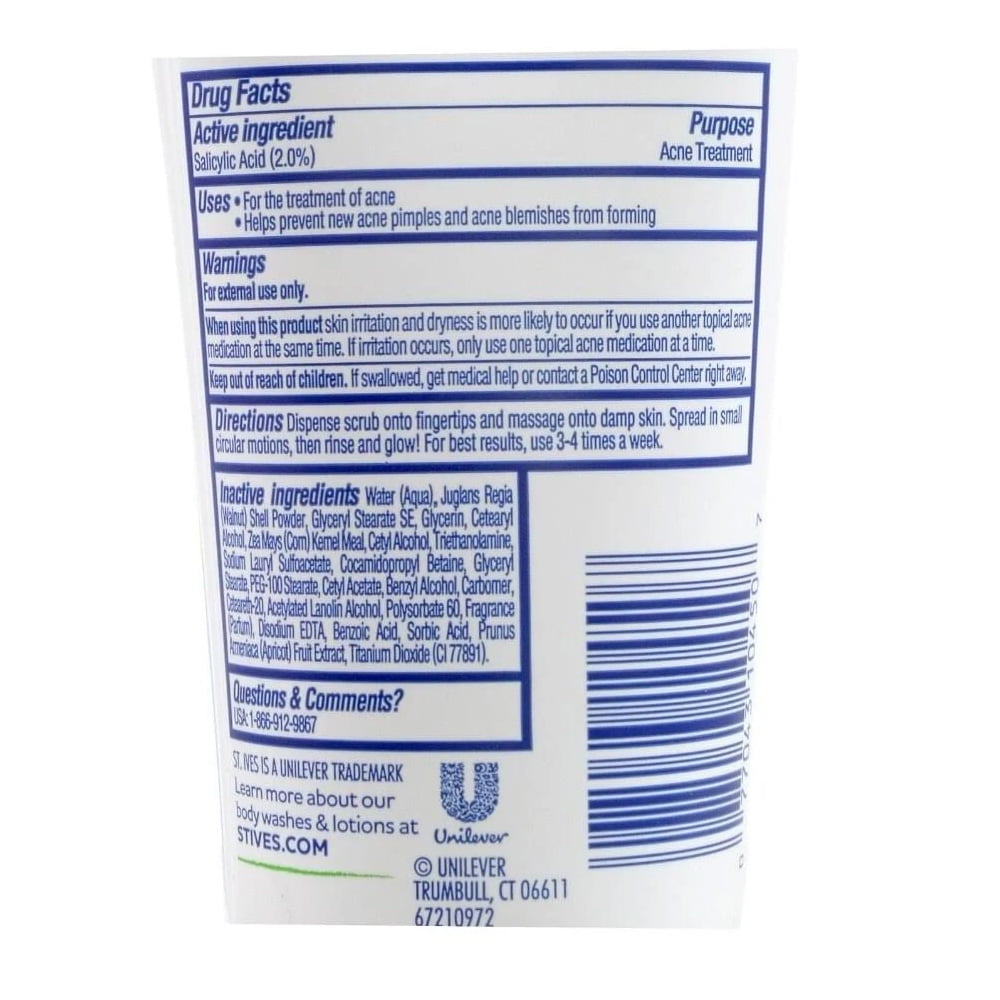 St. Ives Acne Control Apricot Scrub 6 Oz Tube, Pack of 3