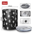 thumbnail image 4 of 12oz Coffee Tumblers Black Halloween Cat Skull Pattern Stainless Steel Vacuum Insulated Travel Tumbler Coffee Cups Mug with Lid and Straw with Cleaning Brush for Cold & Hot Drinks, 4 of 5