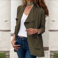 thumbnail image 2 of Womens Solid Color Casual Lightweight Long Sleeve Cardigan Soft Drape Open Front Fall Dusters with Pockets (S-3X), 2 of 5
