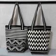 thumbnail image 5 of Nvzi Bolso de hombro tejido, bolso de mano tejido y bolso de cosméticos, bolsos de mano tejidos elegantes para playa de verano 7,87 x 0,78 x 11,81 pulgadas - Estilo D, 5 of 5