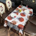 thumbnail image 6 of White Background Football Helmets Pattern Rectangle Tablecloth 60"x120",Waterproof Polyester Rectangle Table Cloth, Wipeable Spillproof Polyester Tablecloth for Dining, Camping, Indoor and Outdoor, 6 of 6