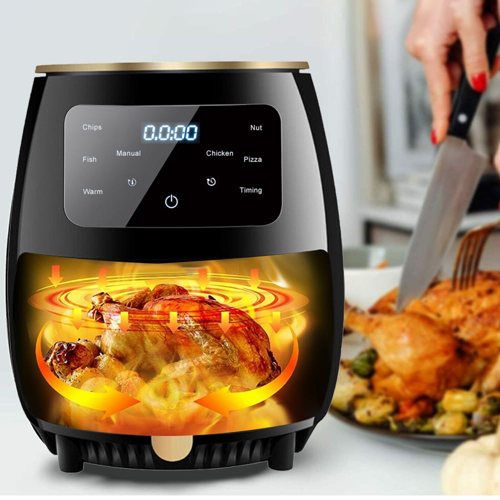 1pc Air Fryer, 2.4-quart 7-in-1 Air Fryer, Multi-function Visual Air Fryer,  Quick And Easy Cooking Range, Home Electric Fryer, Kitchen Appliances 680W