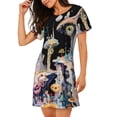 thumbnail image 2 of Vsdgher Motif Paysage Champignon Mignon Chemise de Nuit à Manches Courtes Col Rond Robe de Nuit Mignonne Confortable, 2 of 6