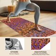 thumbnail image 4 of Orange and Purple Of Leopard Print Hot Yoga Mat Towel Non Slip for Hot Yoga - Quick-Drying Yoga Mat Cover with 4 Corner Pockets with Travel Bag - Hot Yoga Towel Non Slip 70"x26", 4 of 6