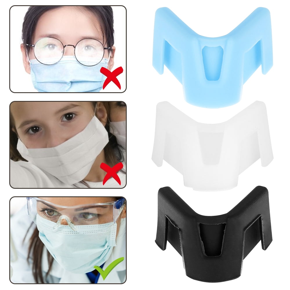 6PC Anti Fog Nose Bridge Silicone Nose Bridge Face_Mask Bracket Inner Support Frame Silicone Protection Strip Nose Bridge Strip Increases Breathing Space Help Breathe Smoothly