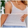 thumbnail image 5 of Beach Vacation Clothes for Women Cute Tops Summer Top Women Long Comfortable Girl Sleepers Size 13 Bra Top Tops for Camisole Dance Crop Casual Work Clothes Crop Spaghetti Womens plus White M, 5 of 7