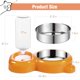 thumbnail image 5 of Set de cuencos para comida y agua para mascotas con dispensador de agua, color naranja, 5 of 8