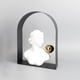 thumbnail image 2 of Adorno de puerta de metal, colección moderna, figura decorativa de hierro de lujo ligera para negro grande, 2 of 9