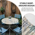 thumbnail image 2 of Blue Seahorse Coastal Round Tablecloth for 55-60 Inch Tables,Fitted Table Cover with Elastic Edge,Summer Beach Nautical Ocean Coral Vintage Waterproof Outdoor Table Cloth Protector for Patio Dinner, 2 of 9