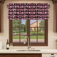 thumbnail image 6 of Pink Bow Rose Curtain Valances for Windows, Kitchen Valance Window Treatments Panel 2 Pack, Sweet Cherry Vintage Romantic Rod Pocket Short Curtains for Bathroom Bedroom 42 x 12 Inch, 6 of 8