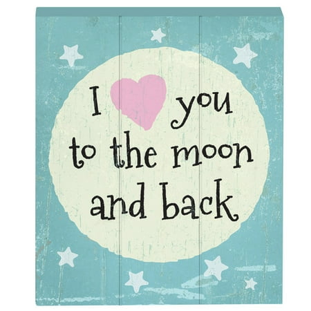 - Prinz Baby on Board Tender Moments 'I Love You To The Moon And Back' Box Textual Art Plaque