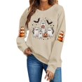 thumbnail image 2 of QUNYINEY Pullover Women Sweatshirt Halloween Pumpkin Cute Ghost Crew Neck Tops Long Sleeve Graphic Fall Loose Fit Sweatshirts, 2 of 5