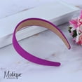 thumbnail image 3 of Motique Accessories 1 inch Wide Suede Headband Solid Hairband for Women and Girls (Purple), 3 of 6