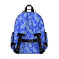 thumbnail image 3 of Paisley and Damask Blue Pattern Cute School Backpack Bag for School with Padded Back and Adjustable Shoulder Straps 15.25"x11.5"x5.25", 3 of 5