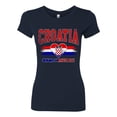 thumbnail image 2 of Wild Bobby Croatia Flag Heart Idemo Hrvatska Graphic | Women's Novelty T-Shirt | Soccer Football Fan Game Day Gift for Her Women Slim Fit Junior Tee, 2 of 5