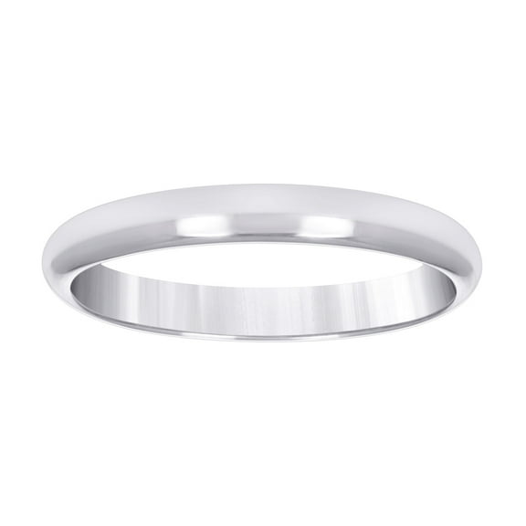 10k White Gold Mens Womens Unisex Wedding Band Regular Fit 3mm Size 9 Wedding Band for Men