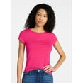 thumbnail image 2 of No Boundaries Women's Short Sleeve Crew Neck Tee, Sizes XXS-XXL, 2 of 5