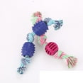 thumbnail image 4 of Dog Rope Toys for Aggressive Chewers Tough Rope Chew Toys for Large and Medium Dog, with Double Knot Ends & TPR Balls, 4 of 5
