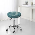 thumbnail image 5 of White Banana leaves Round Bar Stool Seat Covers, Elastic Round Chair Cover Stool Seat Slipcover Bar Stool Cushions Round Pad for 12-14 inch, 5 of 5