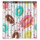thumbnail image 1 of Cortina de Ducha poliéster Impermeable Donuts Chocolate Lemon Blue Mint Glaze Falling On White ABPHQTO 160x180 cm, 1 of 1