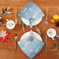 thumbnail image 4 of 1 Pack 20'' x20" Satin Table Napkins Dinner Napkins for wedding Party Decoration events Light Blue Paper Cranes, 4 of 6