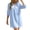 Sky Blue, variant on SOOMLON Dress Cover up for Women Plus Size Fringe Swimsuit Coverup Long Sleeve Shirt Dress Elegant Beach Party Swimwear