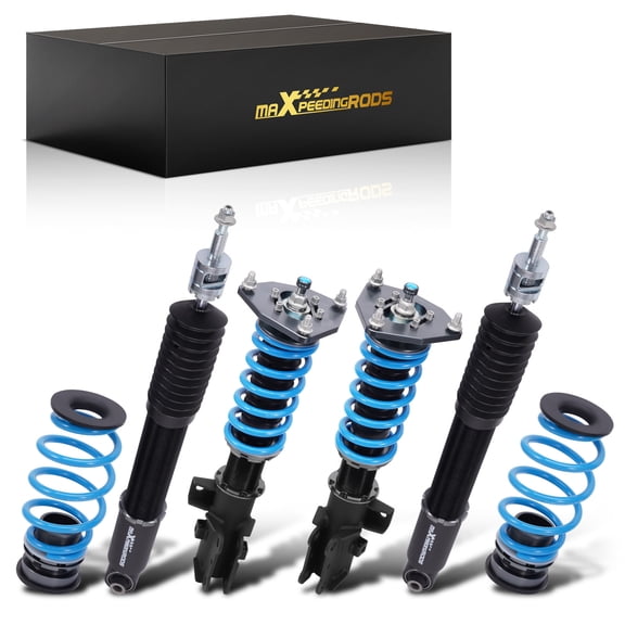 MaXpeedingrods Coilover for Hyundai Elantra 2017-2020, 24 Levels Damper Adjustable Coilovers Suspension Kit Strut, Height Adjustable Shock Absorber Struts, T6 Upgraded Lowering Kits Blue