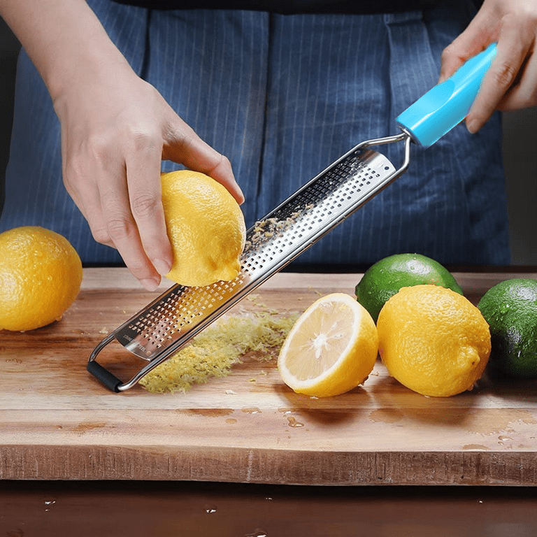 Professional Parmesan Cheese Grater - Lemon Grater Tool for Chocolate,  Coconut, Citrus, Ginger and Fine Grate Spices - Dishwasher Safe