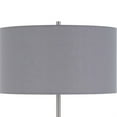 thumbnail image 2 of Sie 59 Inch Floor Lamp- Gray Linen Shade- Round Base- Silver Metal Pole, 2 of 6