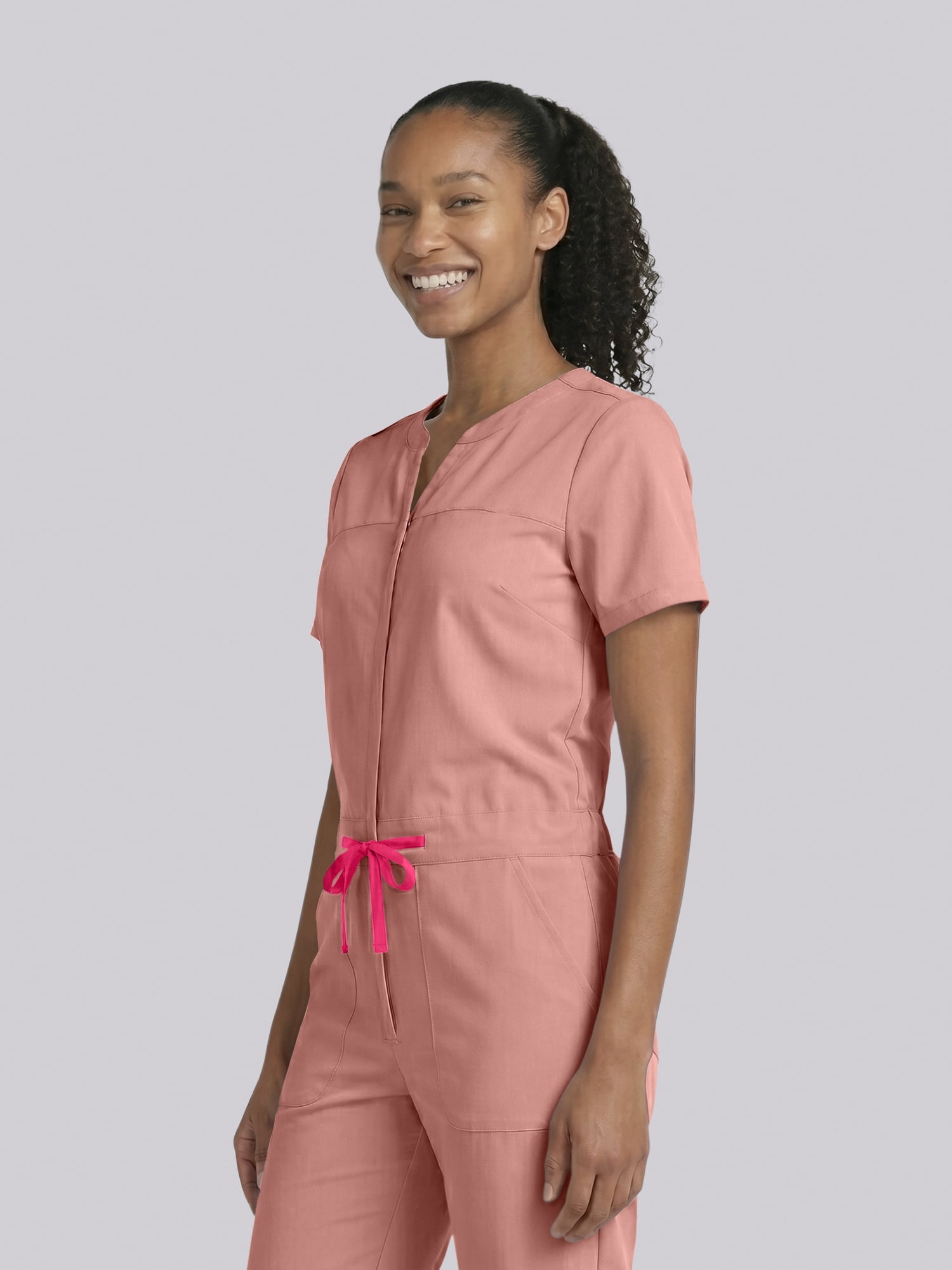 Scrubstar Ultimate Women’s Antimicrobial Drawstring Straight Leg Scrub Jumpsuit, Sizes XS–2XL
