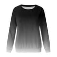 thumbnail image 5 of MSJUHEG Chandail en Molleton pour Femmes Manches Longues Hauts d'Entraînement pour Femmes Chandail en Molleton Décontracté Col Rond Manches Longues Haut Dégradé Pull Version Ample Pull-Over Chandail en Molleton pour Femmes Noir TTG, 5 of 5