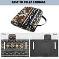 thumbnail image 5 of COEQINE Golf Cart Seat Towel Blanket Cover with Handle for Folded Carrying and Storage, Quilted Padding, 4 Storage Pockets, Fit for Most 2 Seat Cart, American Tribal Geometric Gray Orange, 5 of 8