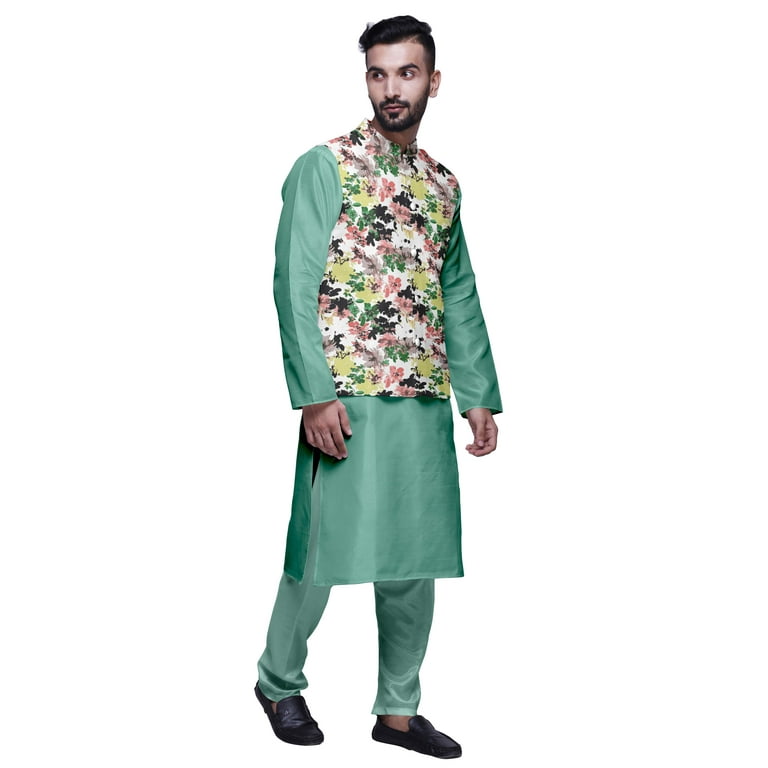 Kurta pajama discount printed jacket