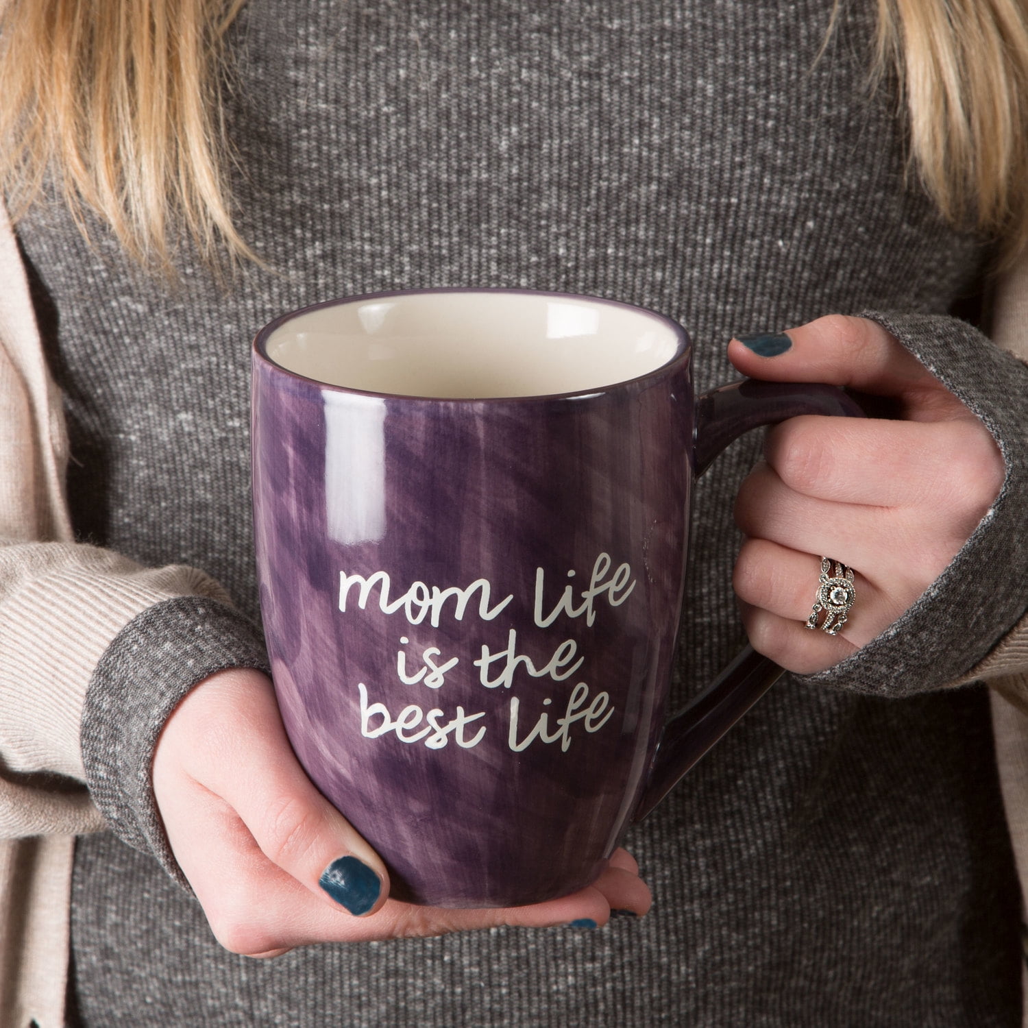 Pavilion Mom Life Is The Best Life Deep Purple Large 20 Oz Ceramic Coffee Mug Tea Cup Walmart Com Walmart Com