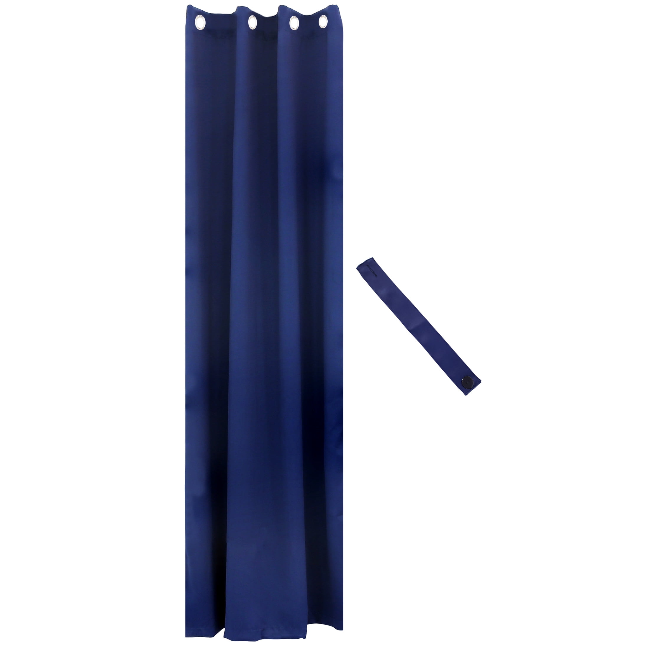Sunnydaze Modern Blue Solid Blackout Indoor or Outdoor Curtain, 52" x 107" (1 Panel)