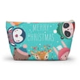 thumbnail image 3 of Holiday Merry Christmas Makeup Cosmetic Bag Animal Lovers Pouches, 3 of 6