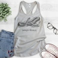 thumbnail image 2 of Danger Noodle Snake Tank Top, Ladies Racerback Tank Top, Reptile Tank, Funny Animal Pun, Animal Graphic, Silver Gray, Large, 2 of 3