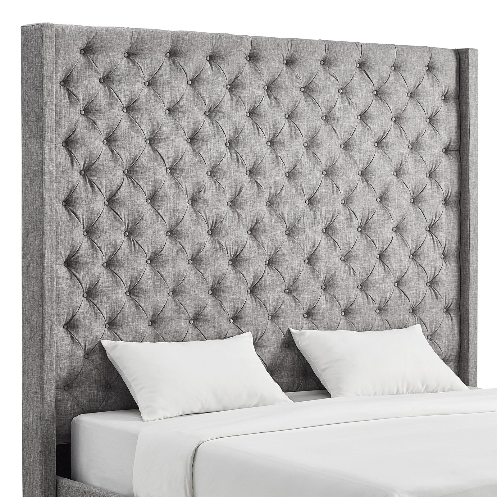 Monett Upholstered Wingback Headboard Assembly Required Overall 83.46 H x 8.7 D
