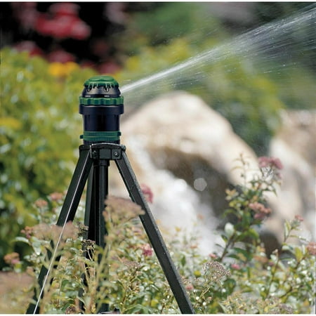 Orbit H2O-Six Gear Drive Yard Sprinkler on Tripod, Green Lawn Watering 56208N