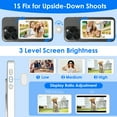 thumbnail image 4 of Imountek Wireless Phone Back Camera Monitor Screen, Magnetic Vlog Selfie Monitor Screen with 33FT Remote for Vlog Live Stream Compatible with IOS Android, White, 4 of 15