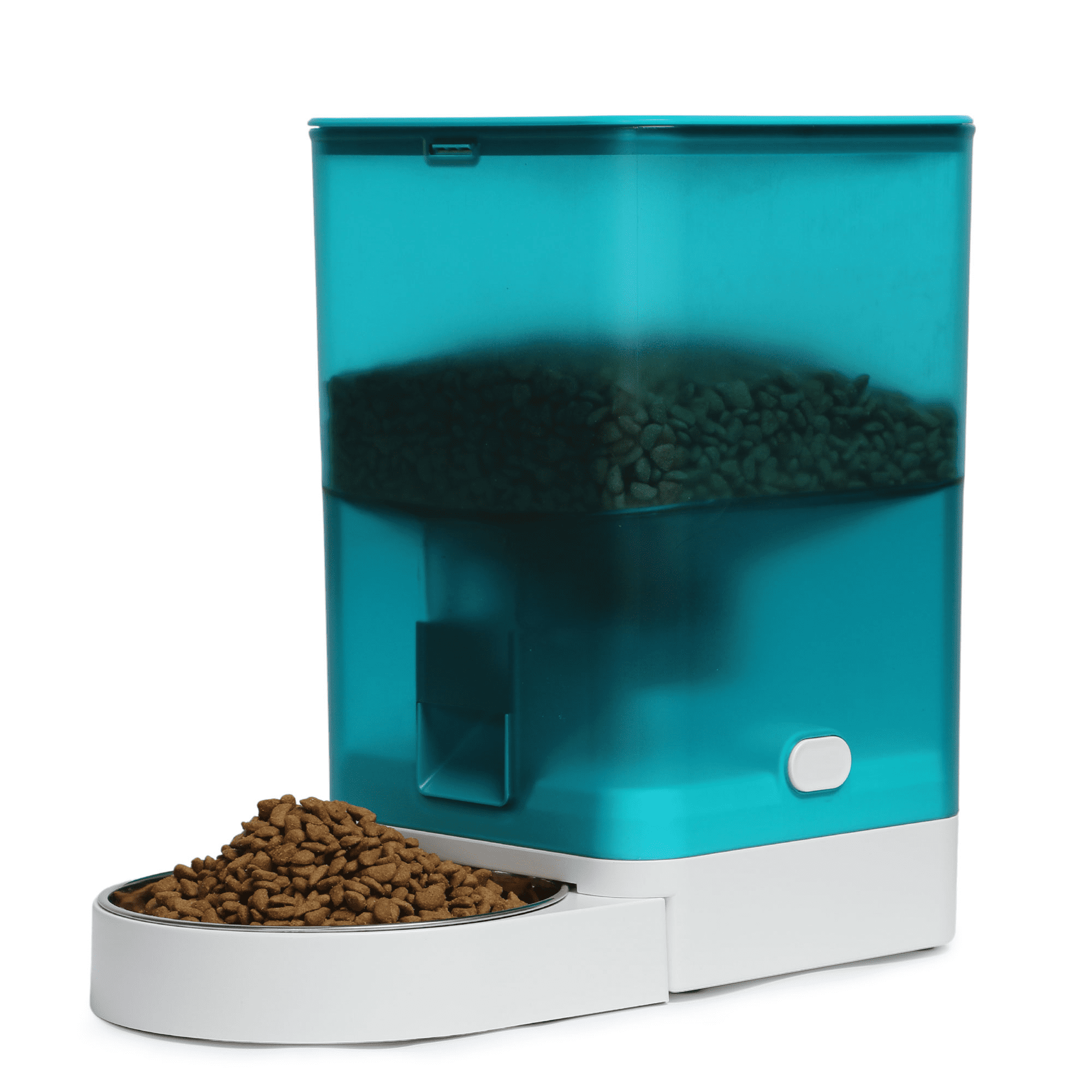 Automatic Cat Feeder Stainless Steel Bowl Cyan Pet Feeders Food