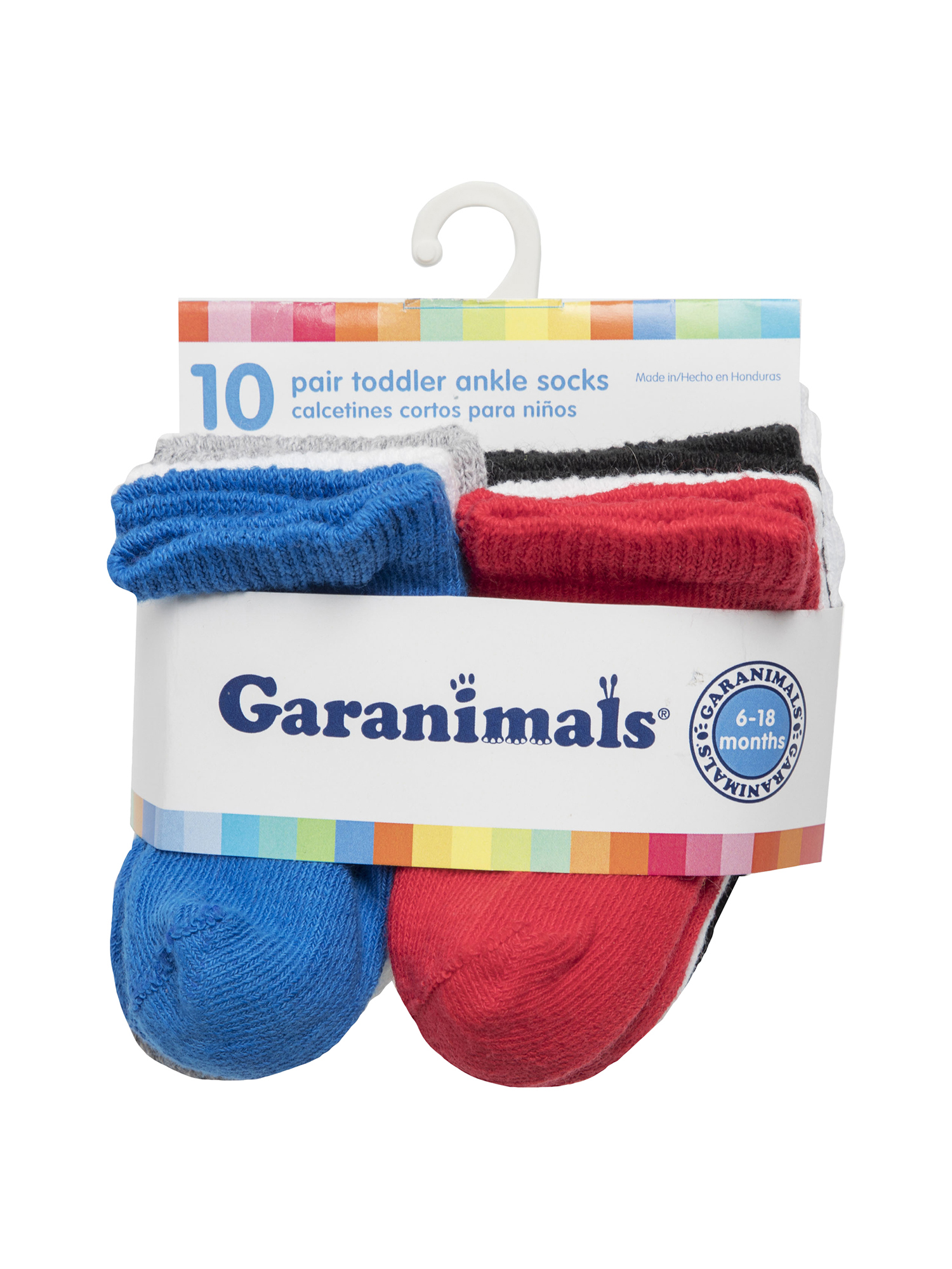 Garanimals Assorted Ankle Socks, 10-Pack (Baby Boys & Toddler Boys) - image 2 of 3