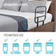 thumbnail image 4 of Able Life Bedside Extend-A-Rail - Adjustable Length Home Bed Rail and Stand Suppor Handle + Included Safety Strap Able Life Comfortably Independent NA, 4 of 6