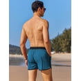 thumbnail image 6 of COOFANDY Mens Board Shorts Mesh Liner Summer Beach Bathing Suit 3 Inch Swim Trunks Light Blue, 6 of 7