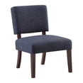 thumbnail image 1 of Jasmine Accent Chair in Navy Fabric with solid wood legs, 1 of 7
